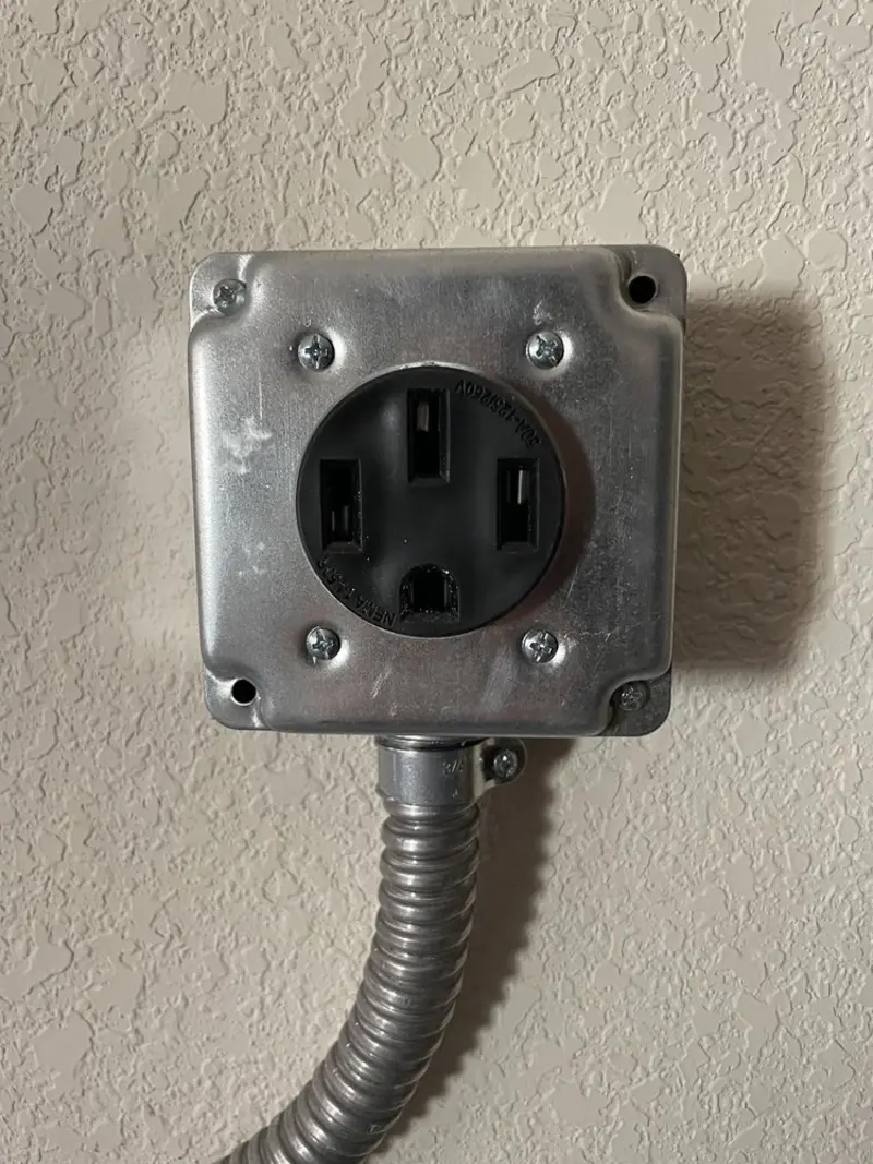 NEMA 14-50 outlet installed for Smart Home Electrical in Metzger