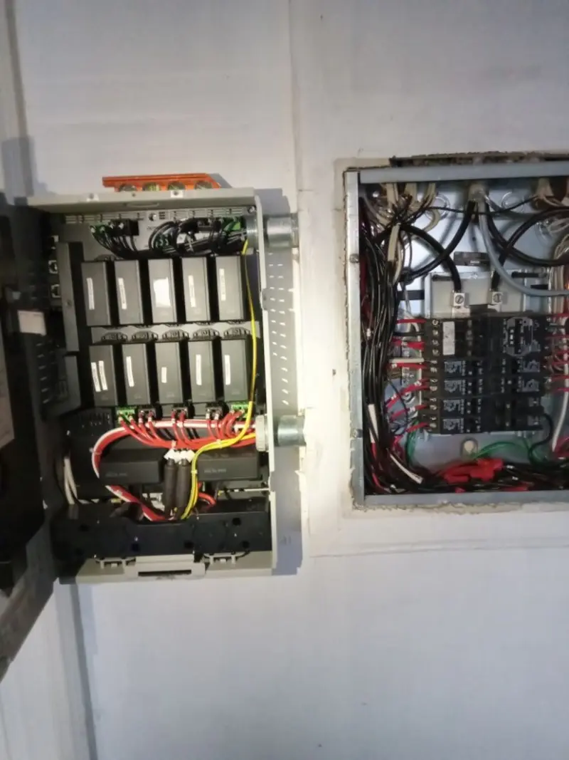 Electrical panel upgrade completed for Security Camera Wiring in Metzger